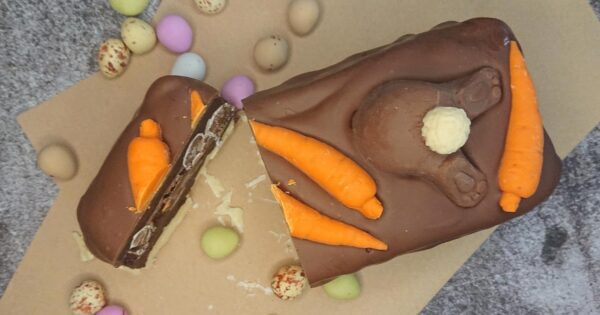 Easter Bunny Brownie Loaf
